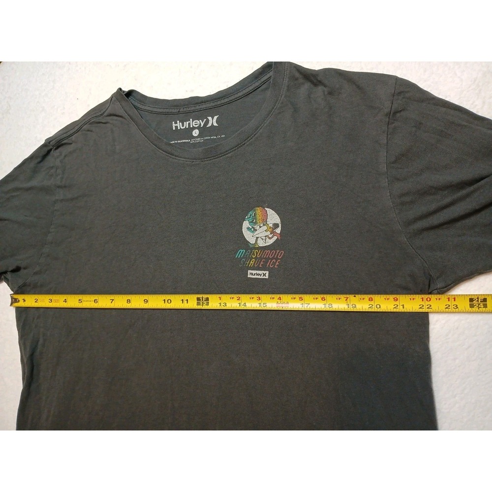 Hurley Matsumoto Shave Ice Shirt Mens Size Large Black Hawaii Surf Graphic Tee - Picture 3 of 8